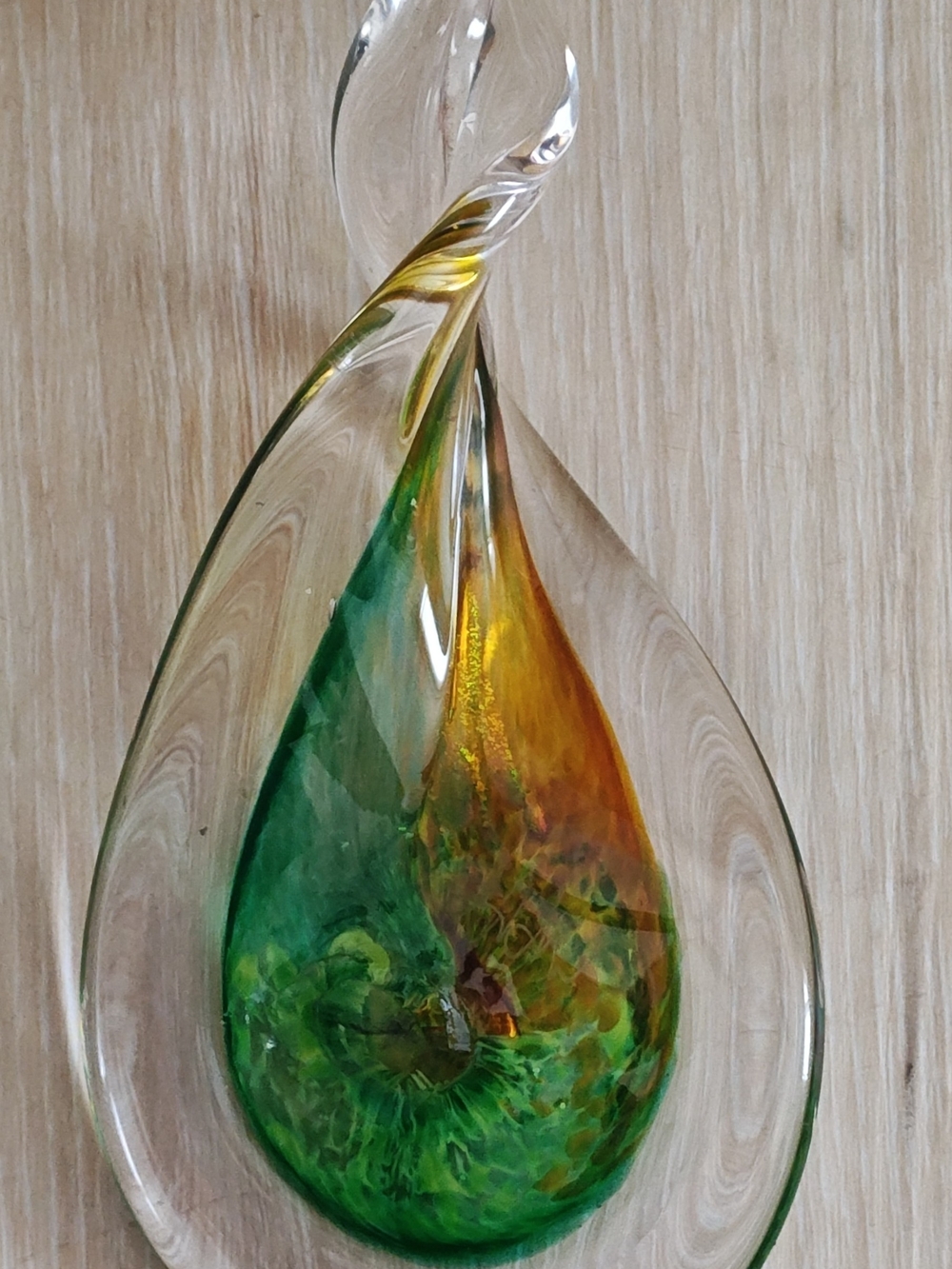Luke Adam’s Artist Signed Art Glass Spiral Suncatcher Ornament Icicle